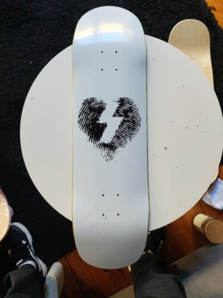 Tabla de Skate Blanca  mystery