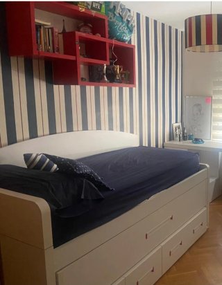 Cama Canapé Blanca con Cajones