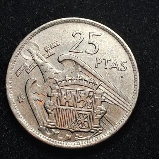 Moneda 25 Pesetas 1957 (Estrella 71)