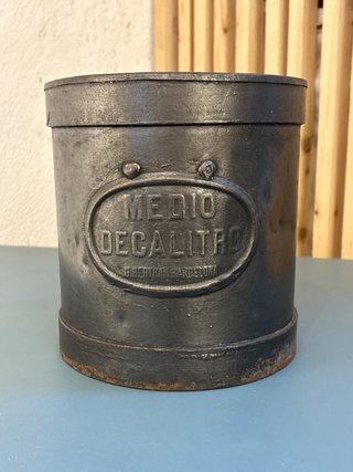 Pote Medidor Antiguo Medio Decalitro