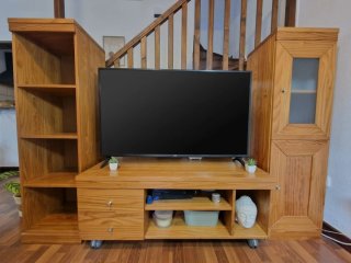 Conjunto mueble salón pino macizo