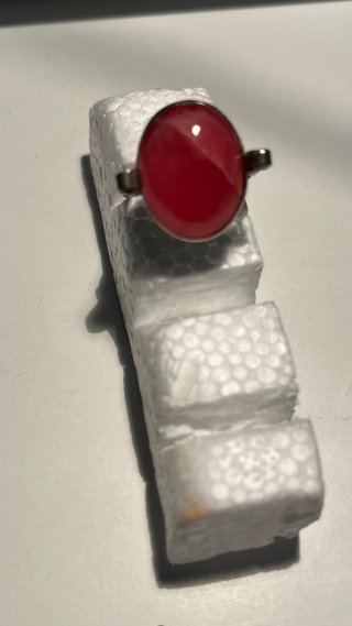 Anillo de Plata y Rodocrosita