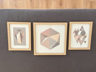 Set de 3 Cuadros Geométricos