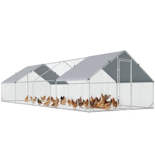 Gallinero de Jardín con Estructura Galvanizada, Cu