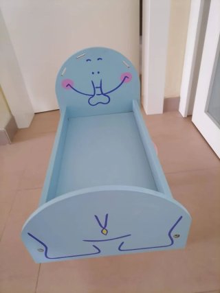 Cuna juguete Infantil de Madera Azul