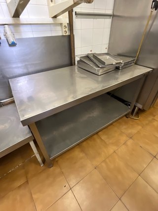 Mesa de Trabajo Acero Inoxidable 153x72 cm