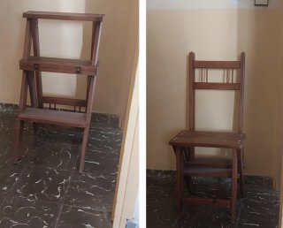 Silla Escalera de Madera 2 en 1