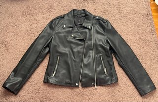 Cazadora Biker Efecto Piel Mango