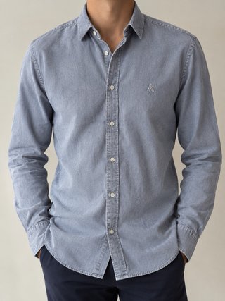 Camisa de Lino Scalpers Azul