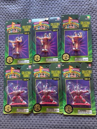 Lote 6 Figuras Power Rangers Mighty Morphin