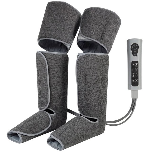 Masajeador presoterapia para piernas de tela, gris