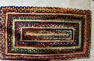 Alfombra Trenzada Multicolor