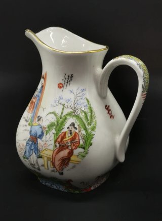 Bonita Jarra de porcelana oriental decorada a mano