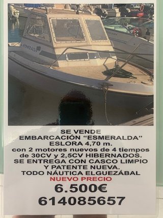 Embarcación Esmeralda 4,70m
