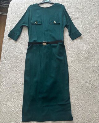 Vestido Roberto Verino Verde con Cinturón