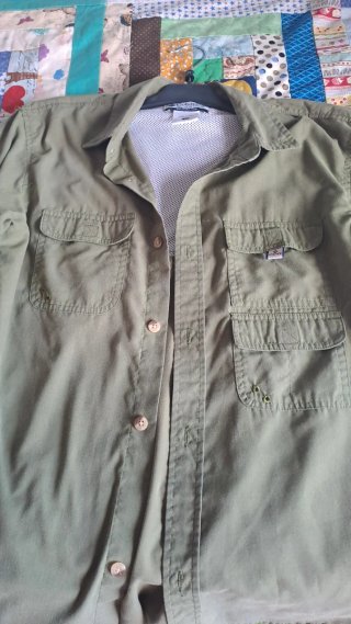Camisa Columbia Verde, Talla 16