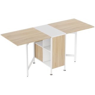 Mesa Multiusos Diseño Plegable con 4 Compartimento
