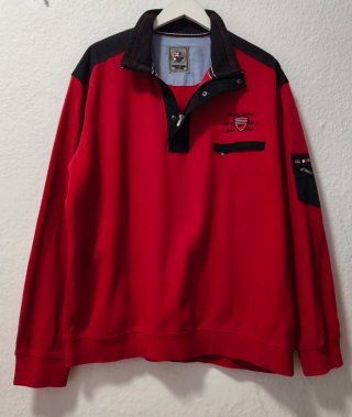 Sudadera Monte Carlo Roja T. XXL Náutica vintage