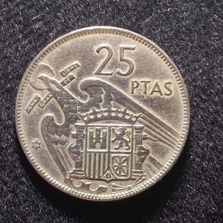 Moneda de 25 Pesetas 1957 59