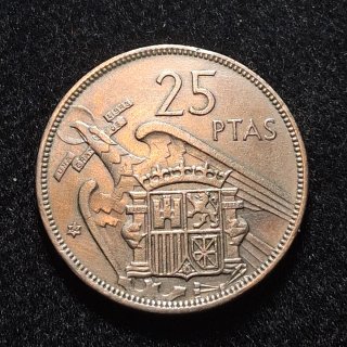 Moneda de 25 Pesetas 1957 64***