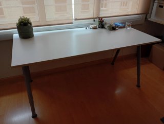 Mesa de despacho blanca 160x80 cm