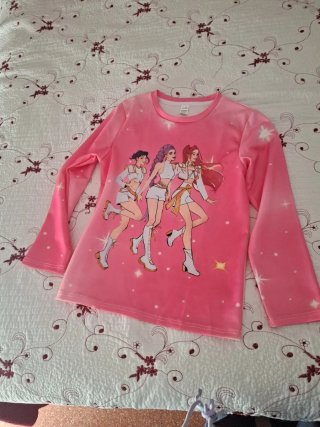 Camiseta K-Pop Niña Rosa