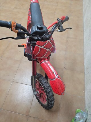 Mini Moto de Motocross Roja y negra gasolina