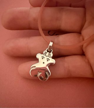 Colgante Tous Original Plata y Collar de Silicona