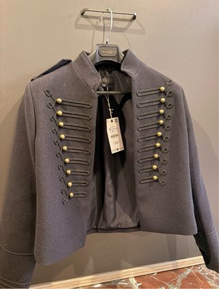Blazer Militar Zara Negra Talla M