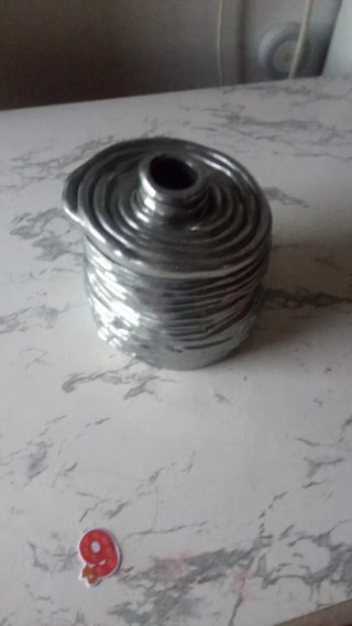 Portavelas de Aluminio Plateado