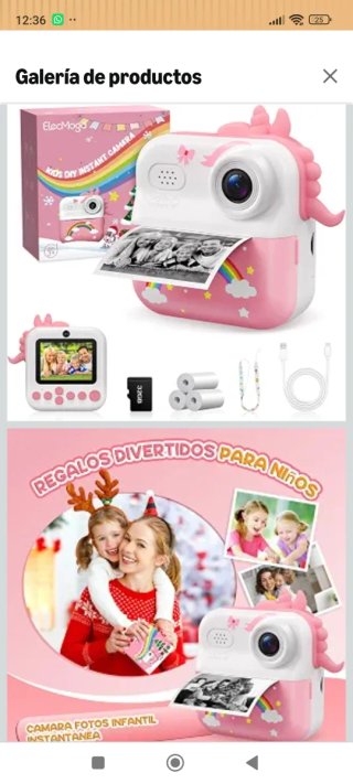 Cámara de Fotos Instantánea Infantil ElecMoga