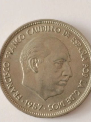 Moneda 50 Pesetas 1957 Francisco Franco