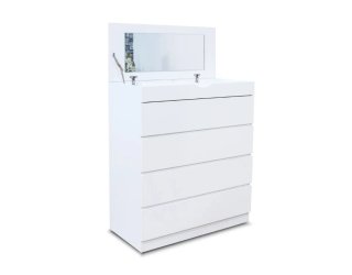 Cómoda Sinfonier Blanca con Espejo