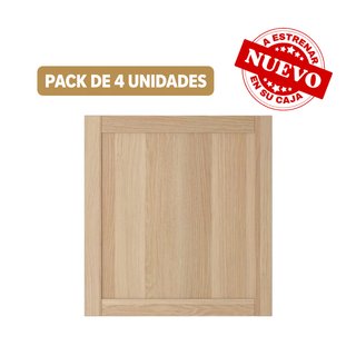 PACK 4 PUERTAS IKEA HANVIKEN EFECTO ROBLE 60X64 CM