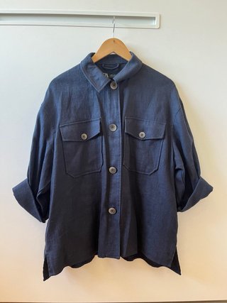Camisa-chaqueta Zara azul