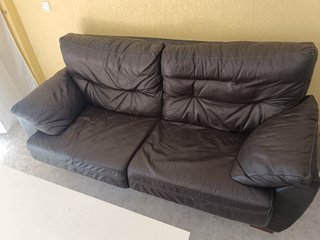 Sofá de Piel Marrón
