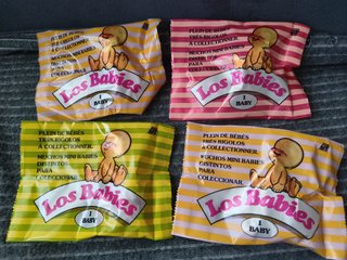 Lote 4 sobres FIGURAS Los Babies bebe pvc