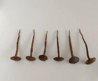 Lote de 6 Clavos de Forja Artesanales