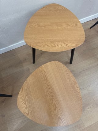Set de 2 Mesas Auxiliares Madera