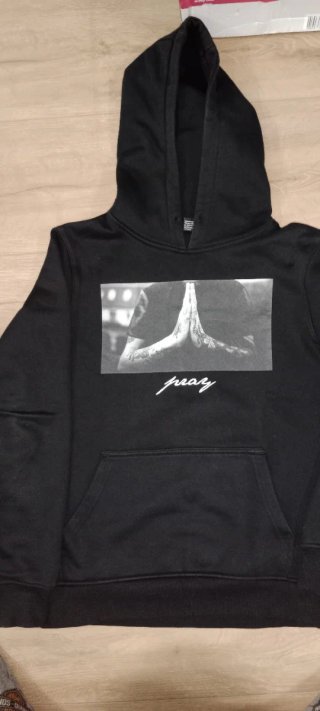 Sudadera con capucha JD Pray negra con un defecto