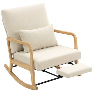 Silla Mecedora Nórdica con Reposapiés