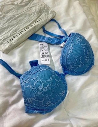 Sujetador Intimissimi Azul Encaje 80B