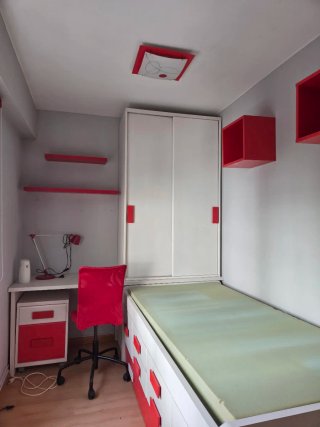 Conjunto Dormitorio Infantil Blanco y Rojo