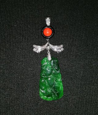 Colgante Art Decó Oro 18k & Diamantes