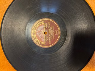 Lote de 5 antiguos discos de pizarra