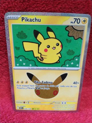 Carta Pokémon Pikachu 034/128