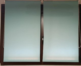 2 Estores Enrollables Color Turquesa