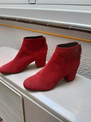 Botines Mujer Rojo Cereza