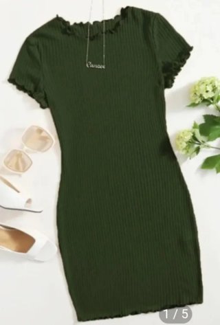 Vestido Verde de Canalé