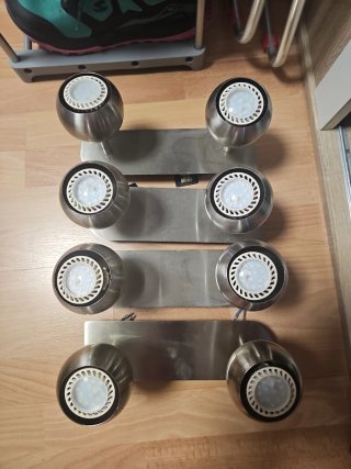 4 ApliquesTecho Metálico doble.bombillas incluidas